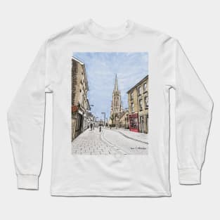 St Johns Street Bury St Edmunds Watercolour Painting Long Sleeve T-Shirt